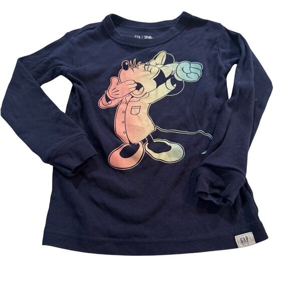 Baby Gap Other - Baby Gap Disney Collab Toddler Girl 3T Minnie Mouse Navy Long Sleeve Shirt